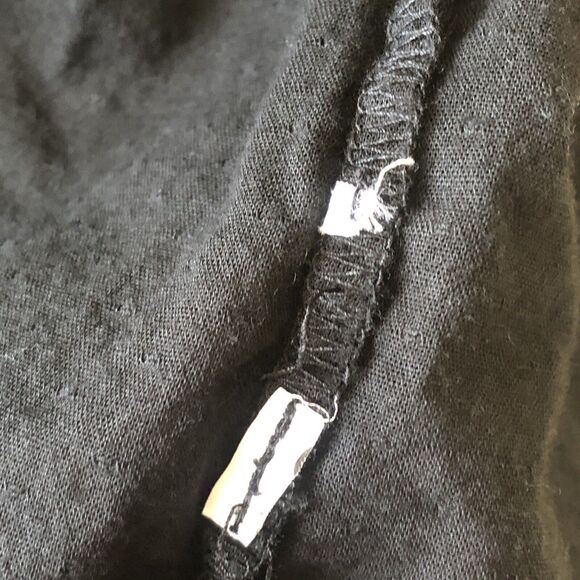 j crew Women’s Ruffle Trim V Neck Popover In Dote Semi Sheer Black Size XXS - Picture 4 of 6